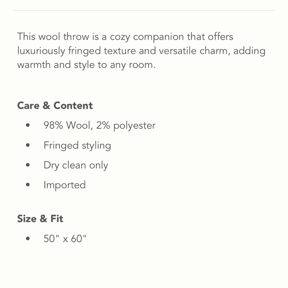 L’azo Wool Throw Blanket - Picture 6 of 8